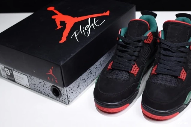 Black Jordan Red Green-Varsity Air Gorge 1055 4 NRG NewStyle AQ3816- GUCC 0622